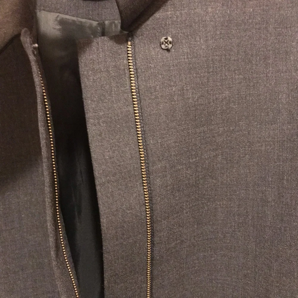 Valerie Stevens Petites Collection Gray Wool Zip Front Long Sleeve Jacket NWOT - Picture 8 of 15